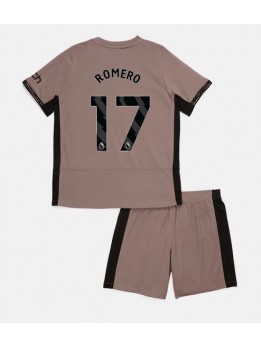 Otroški Nogometna dresi replika Tottenham Hotspur Cristian Romero #17 Tretji 2023-24 Kratek rokav (+ hlače)